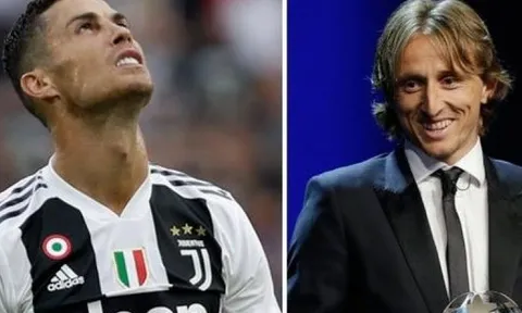 Phản ứng bất ngờ của Ronaldo dành cho Modric sau Gala UEFA
