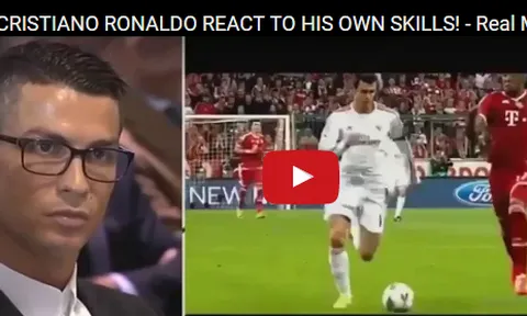 Phản ứng của Ronaldo khi chứng kiến những pha xử lý của chính mình