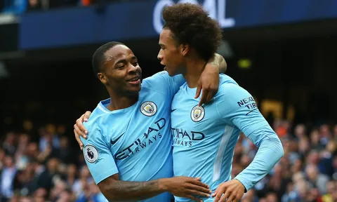Raheem Sterling & Leroy Sané - "Máy chạy" của Man City