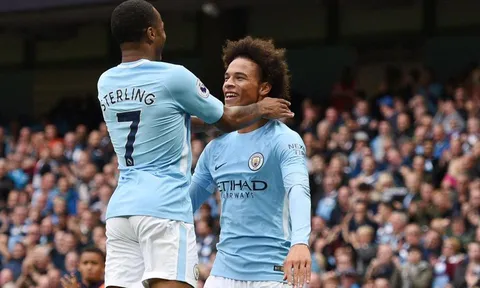 Raheem Sterling và Leroy Sane - bộ đôi chết chóc của Man City