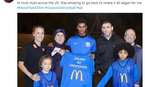 Rashford bất ngờ trở lại giúp đội bóng thuở bé