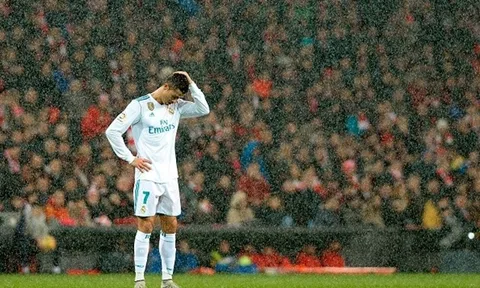 Ronaldo cúi gằm mặt sau trận hòa như thua trước Athletic Bilbao
