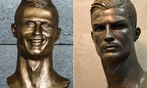 Ronaldo được đúc lại tượng sau phiên bản lỗi
