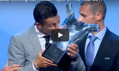 Ronaldo rạng rỡ nhận danh hiệu cầu thủ xuất sắc nhất châu Âu