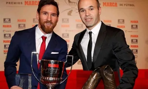 Sao bự Barcelona bảnh bao đi nhận giải thưởng lớn của La Liga