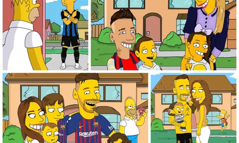Sẽ ra sao khi các cầu thủ gia nhập Gia đình Simpson?
