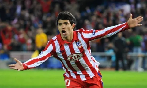 Sergio Aguero thời còn khoác áo Atletico