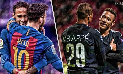 So sánh Neymar khi đá cặp với Messi và Mbappe