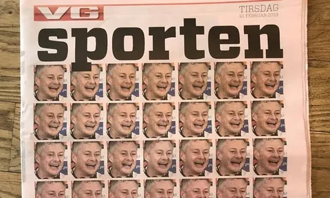 Sốc nặng! Trang nhất báo Na Uy đưa lên 53 hình ảnh Solskjaer