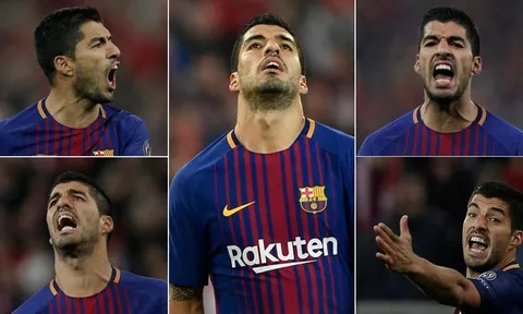 Suarez sút 53 lần nhưng chỉ ghi được 3 bàn