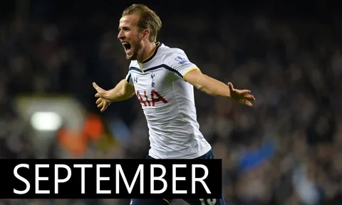 Tất cả 13 bàn thắng của Harry Kane trong tháng 9