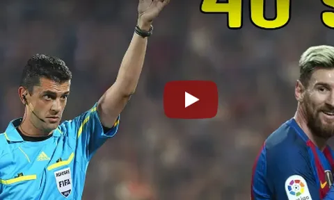 Thẻ đỏ đầu tiên và cũng là duy nhất trong sự nghiệp Messi