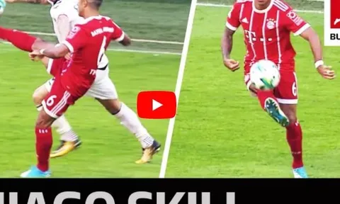 Thiago Alcantara làm xiếc với trái bóng (vs Freiburg) như Ronaldinho