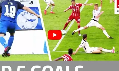 Thiago, Stindl, Kimmich và top 5 bàn thắng đẹp nhất Bundesliga vòng 8