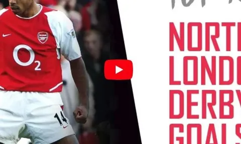 Top 10 bàn thắng của Arsenal trong trận derby Bắc London