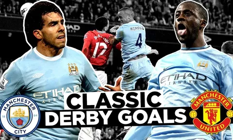 Top 10 bàn thắng đỉnh cao ở derby Manchester