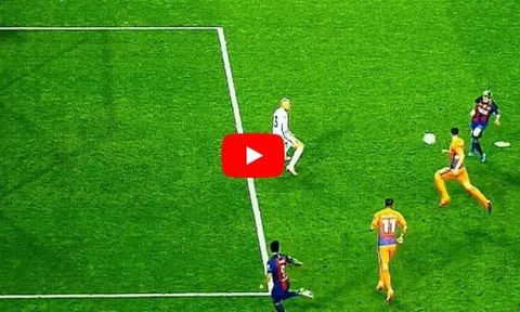 Top 10 pha dứt điểm một chạm đỉnh cao của Lionel Messi