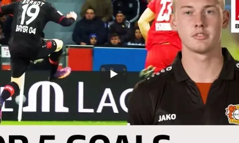 Top 5 bàn thắng siêu đẹp của Julian Brandt