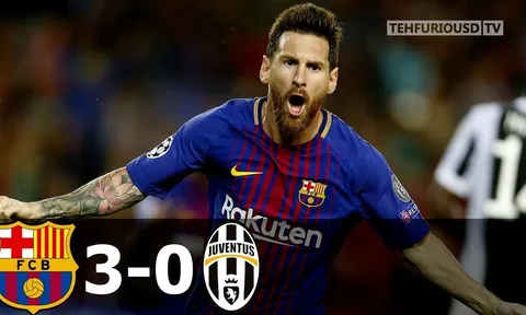 Trận cầu hấp dẫn, Barcelona 3-0 Juventus (lượt đi)