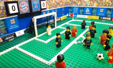 Trận đấu giữa Bayern và PSG theo phong cách Lego