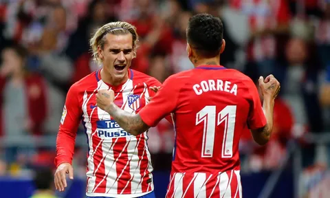 Trở lại từ án treo giò, Griezmann giúp Atletico chiến thắng chào mừng sân đấu mới