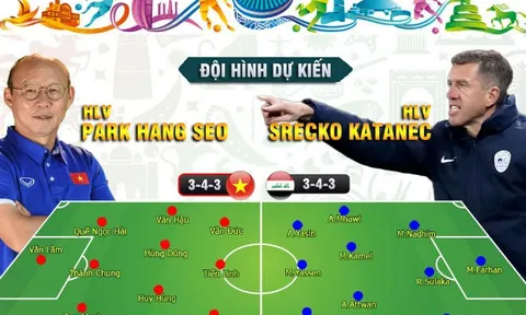 ĐT Việt Nam chốt đội hình: Đá 3-4-3, HLV Park Hang-seo chơi "tất tay" với Iraq