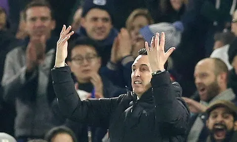 Tức giận vì Arsenal bị cầm hòa, Emery đá thẳng chai nước vào mặt CĐV Brighton