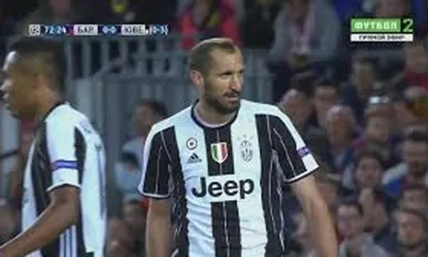 Vì sao Barcelona rất mừng khi Chiellini không thể ra sân