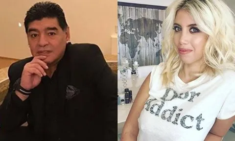 Vợ Icardi 'khẩu chiến' với Maradona trên mạng xã hội