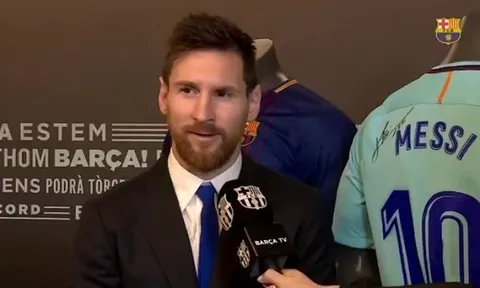 Vừa gia hạn hợp đồng, Messi tuyên bố muốn gắn bó trọn đời với Barcelona
