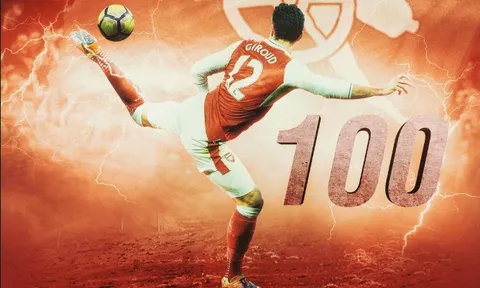 Vượt mặt Van Persie, Giroud xác lập kỉ lục khủng