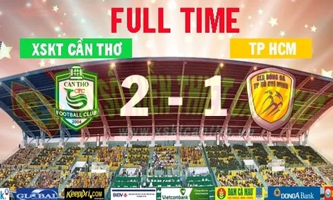 XSKT Cần Thơ 2-1 CLB TP Hồ Chí Minh (Vòng 18 V-League 2017)