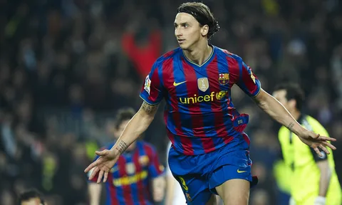 Zlatan Ibrahimovic khi còn được Pep Guardiola uốn nắn