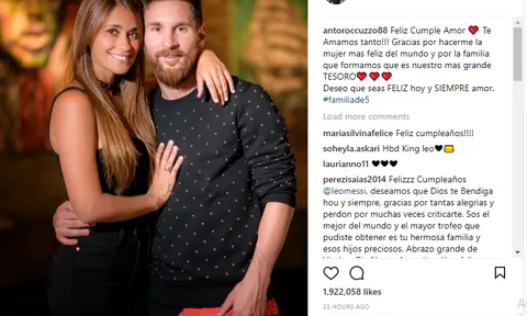 Messi nhận lời chúc sinh nhật từ 'người phụ nữ hạnh phúc nhất thế giới'