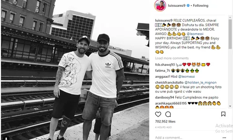 Suarez, Puyol, Neymar gửi lời chúc sinh nhật đến Messi