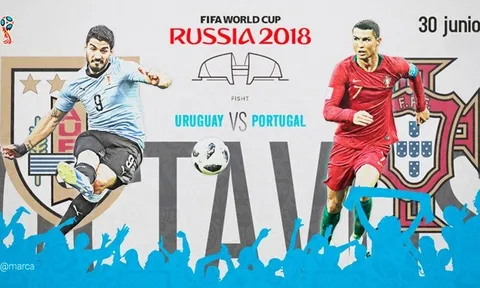 01h00 ngày 01/07, Uruguay vs Bồ Đào Nha: Chờ Ronaldo bùng nổ