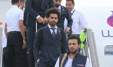 Mohamed Salah có mặt tại Nga cùng đội tuyển Ai Cập