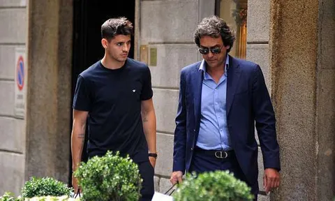 Alvaro Morata và người đại diện đã có mặt ở Italia