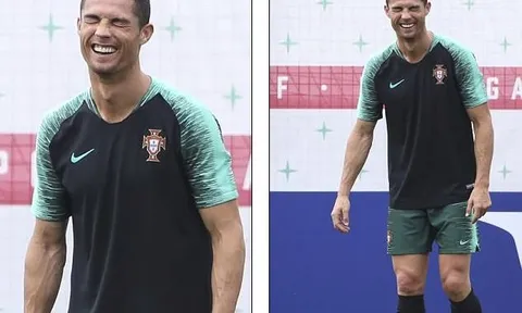 Ronaldo cười 'nham nhở' rồi tát yêu Quaresma