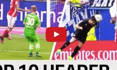 10 bàn thắng đánh đầu đẹp nhất Bundesliga 2016/17