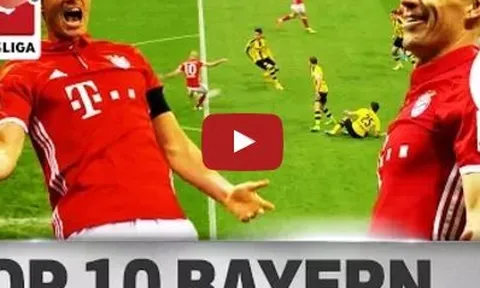 10 bàn thắng đẹp nhất Bayern Munich mùa 2016/17