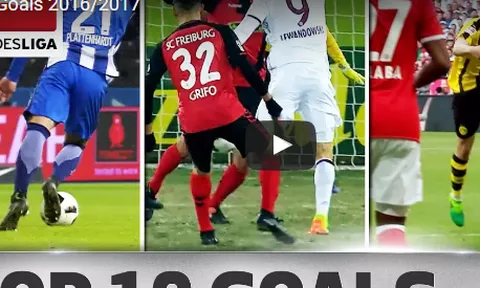 10 bàn thắng đẹp nhất Bundesliga mùa này