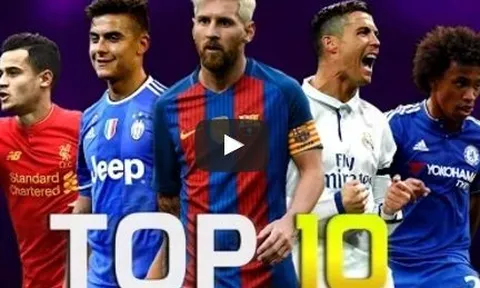 10 cầu thủ đá phạt giỏi nhất mùa 2016/17