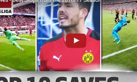 10 pha cứu thua đẹp nhất Bundesliga mùa này