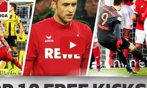 10 pha đá phạt đẹp mắt nhất Bundesliga 2016/17