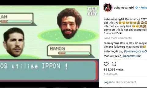 Aubameyang 'châm chọc' chấn thương của Salah