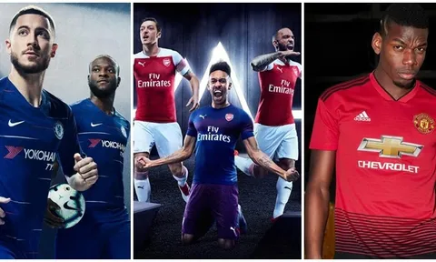 20 mẫu áo đấu đẹp mắt của các CLB Premier League 2018/19