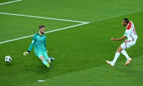 Bàn thắng vào lưới De Gea đánh dấu cột mốc quan trọng của Morocco