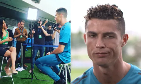 Ronaldo bĩu môi khi được hỏi về Salah