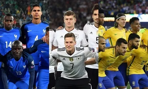 Năm ứng cử viên sáng giá nhất cho chức vô địch World Cup 2018